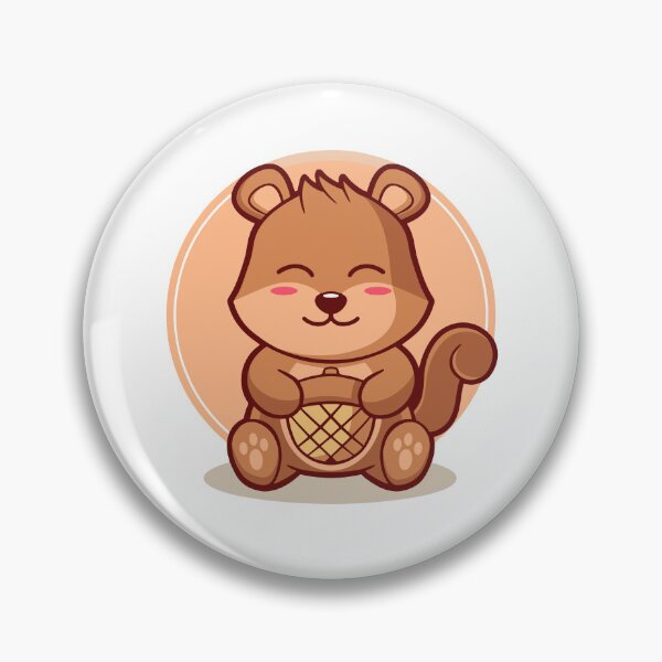 Item preview, Cute Squirrel Holding Big Acorn Kawaii Animal designed and sold by anthonyplynch.