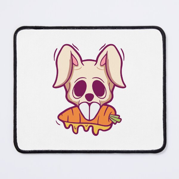 Item preview, Creepy Cute Bunny Skull Eating Carrot Illustration designed and sold by anthonyplynch.