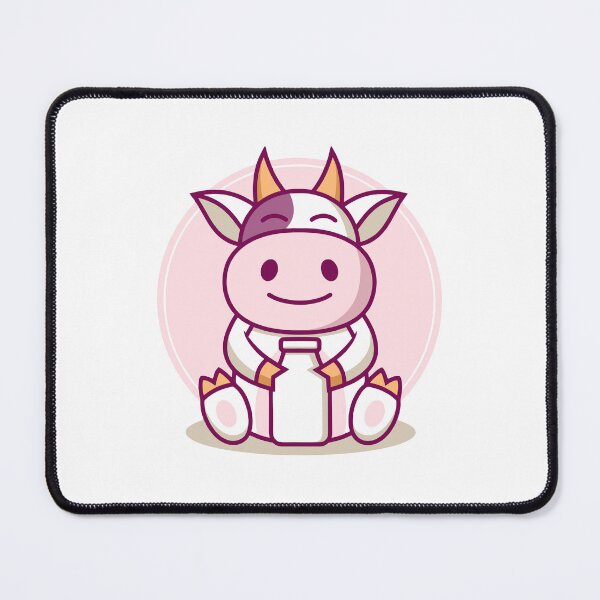 Item preview, Cute Baby Cow Holding Milk Bottle Illustration designed and sold by anthonyplynch.