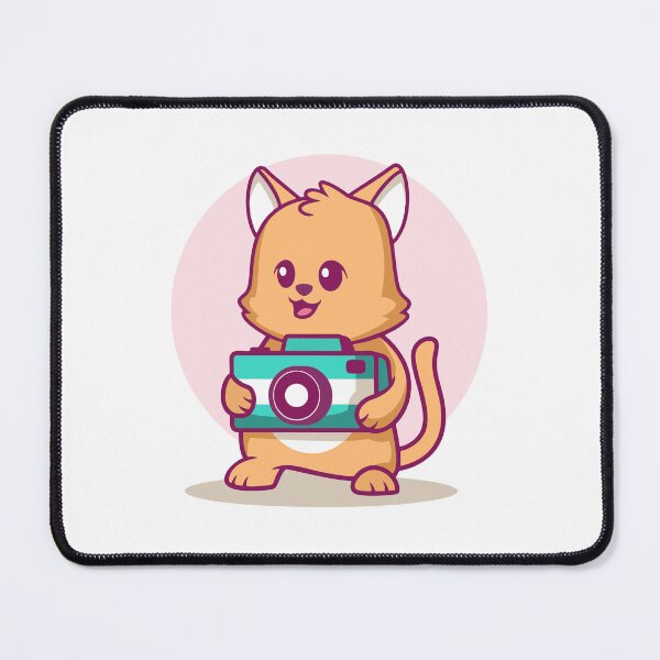 Item preview, Cute Kawaii Cat Photographer with Retro Camera designed and sold by anthonyplynch.