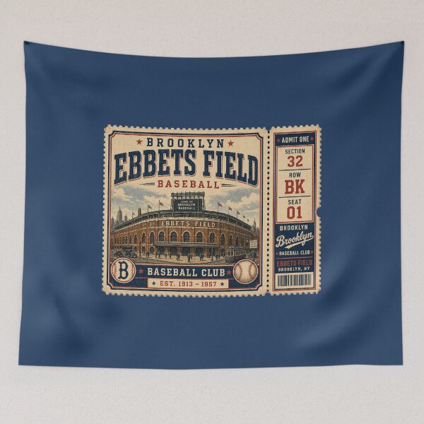 Item preview, Brooklyn Baseball Vintage Ticket Stub Ebbets Field Design designed and sold by GhostDawgs.