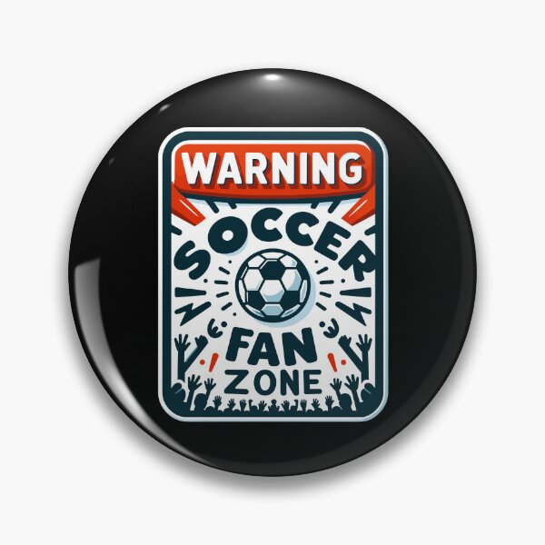 Item preview, Warning Soccer Fan Zone Funny Football Lover Gift for Game Day Fans designed and sold by CyfroweMysli.