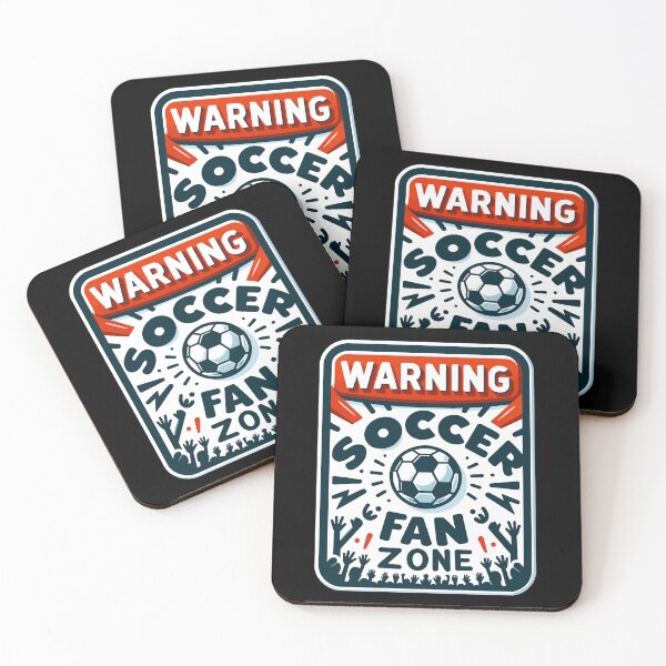 Item preview, Warning Soccer Fan Zone Funny Football Lover Gift for Game Day Fans designed and sold by CyfroweMysli.