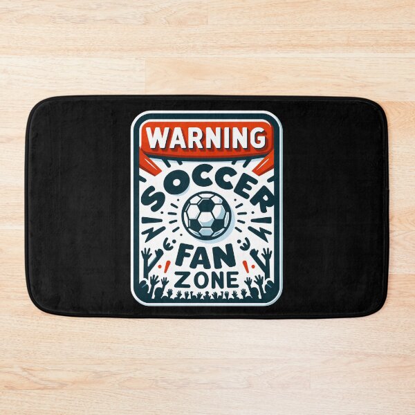 Item preview, Warning Soccer Fan Zone Funny Football Lover Gift for Game Day Fans designed and sold by CyfroweMysli.