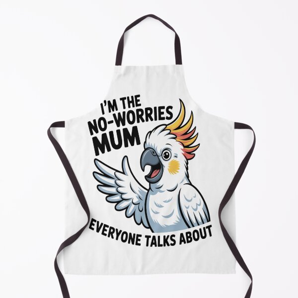 Item preview, No‑Worries Mum Cockatoo Portrait designed and sold by stickercuffs.