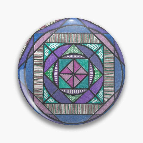 Item preview, Geometric Rose - Hand Drawn Geometric Mandala designed and sold by AJPrettyObscene.