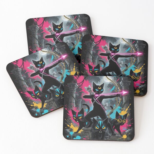 Item preview,  Artemis Black Cat Goddess and Huntresses designed and sold by ZunZunArt.