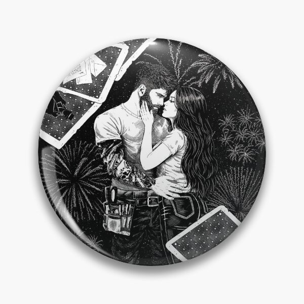 Item preview, Aidan and Kayla Pen Pal | Dark Romance Gothic Art | BookTok Character Illustration designed and sold by ONYX ART & DESIGN.