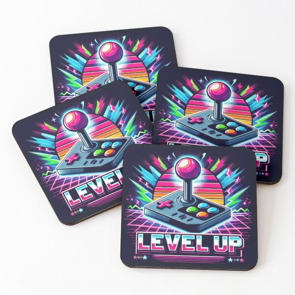 Item preview, LEVEL UP – Retro Arcade Joystick Poster designed and sold by Dogandesighn.