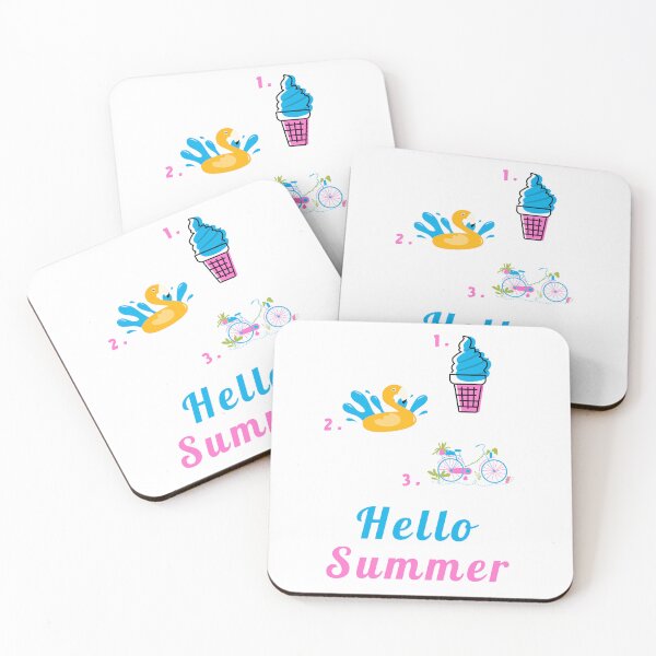 Item preview, Hello Summer, Ice Cream,  Pool Floaty, Bicycle designed and sold by HoppingCreation.