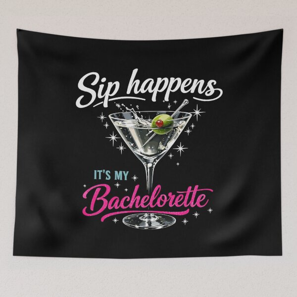 Item preview, JGA Martini Glass – Sip Happens Bachelorette designed and sold by Pineapple-Tree.