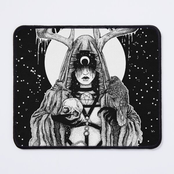 Item preview, Moon Goddess | Gothic Fantasy Art | Dark Divine Feminine Illustration | Celestial Aesthetic designed and sold by ONYX ART & DESIGN.