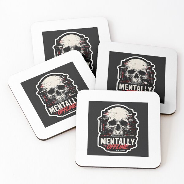 Item preview, Mentally offline glitch sticker design designed and sold by AmbiM.