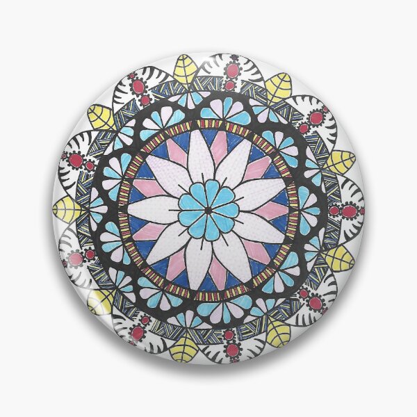 Item preview, Harmony - Hand Drawn Tiger Inspired Pattern Mandala  designed and sold by AJPrettyObscene.