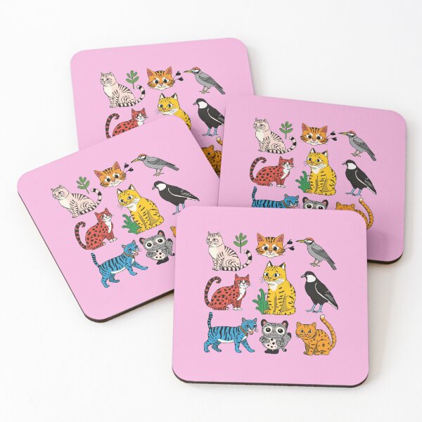 Item preview, Colorful Cartoon Cats Collection Cute Kittens Funny Animal Illustration Pet Lover Design designed and sold by Rafcioo.