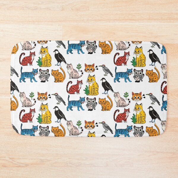 Item preview, Colorful Cartoon Cats Collection Cute Kittens Funny Animal Illustration Pet Lover Design designed and sold by Rafcioo.