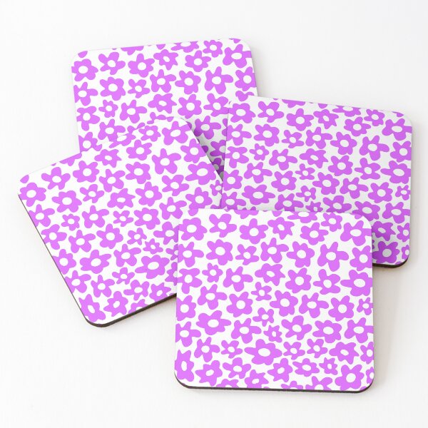 Item preview, Purple and White Retro Flowers designed and sold by Jeallan Designs.