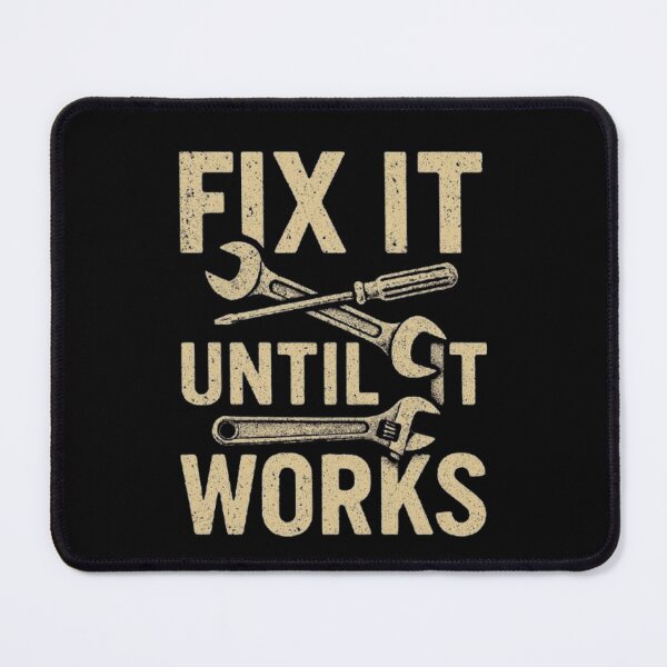 Item preview, Fix It Until It Works – Vintage Tool Typography designed and sold by Dogandesighn.