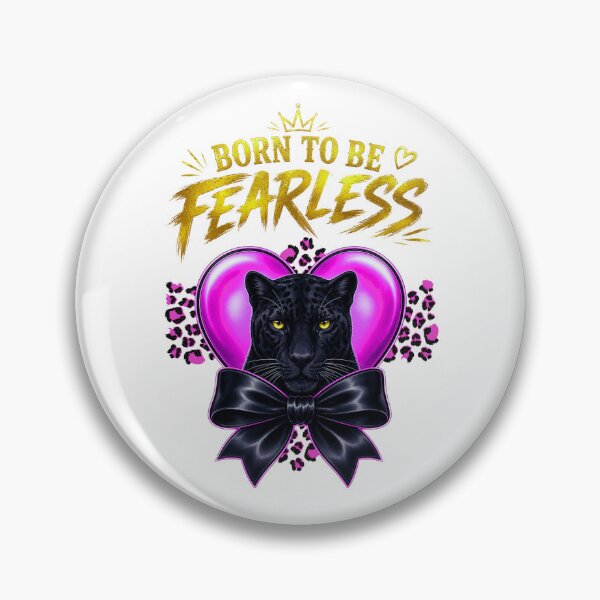 Item preview, Born To Be Fearless Black Panther Pink Heart T-Shirt designed and sold by Aimetoi.