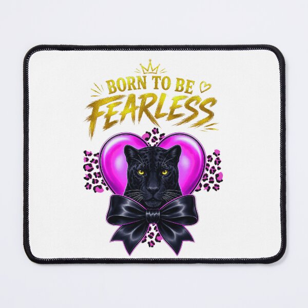 Item preview, Born To Be Fearless Black Panther Pink Heart T-Shirt designed and sold by Aimetoi.