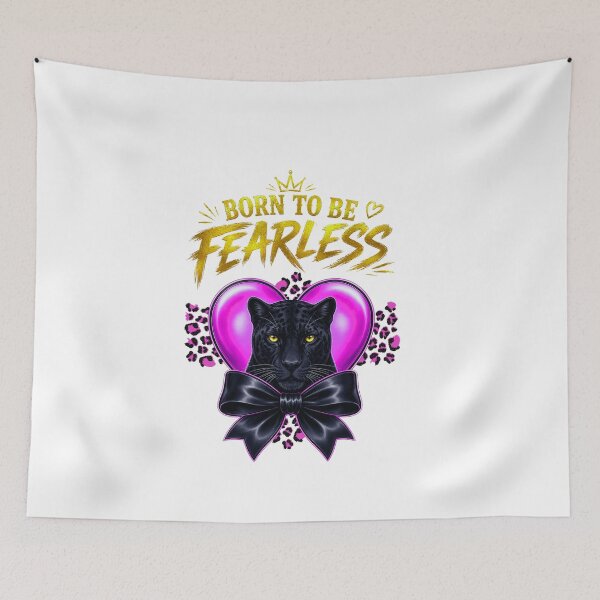 Item preview, Born To Be Fearless Black Panther Pink Heart T-Shirt designed and sold by Aimetoi.