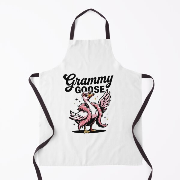 Item preview, Grammy Goose - Sassy Retro Diva Bird with Pink Feather Boa designed and sold by BumbleBloom7.