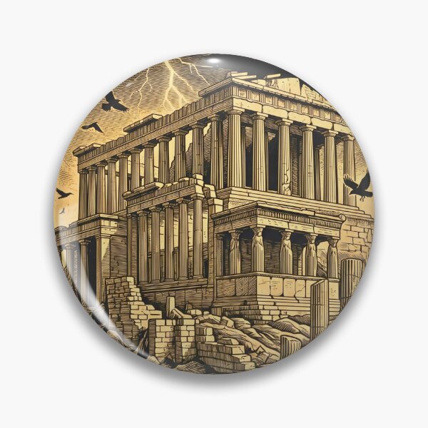Item preview, gothic Athens art – Dark Academia Greece Ancient Wall Art designed and sold by The Arcane Archives.