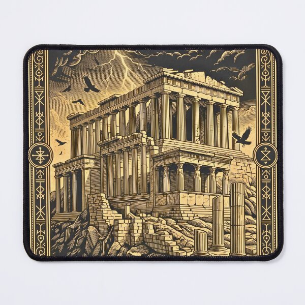 Item preview, gothic Athens art – Dark Academia Greece Ancient Wall Art designed and sold by The Arcane Archives.