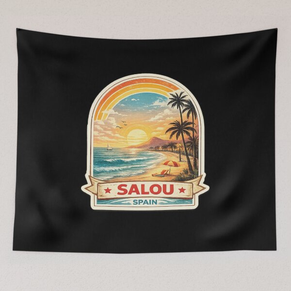 Item preview, Salou spain Tarragona Retro Rainbow designed and sold by Georain.