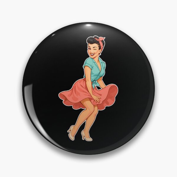 Item preview, Vintage Rockabella Pin-up Girl – Retro 50s Art designed and sold by Pineapple-Tree.