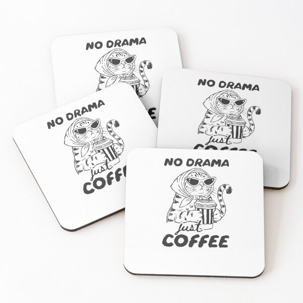Item preview, No Drama Just Coffee designed and sold by Mirandalab.