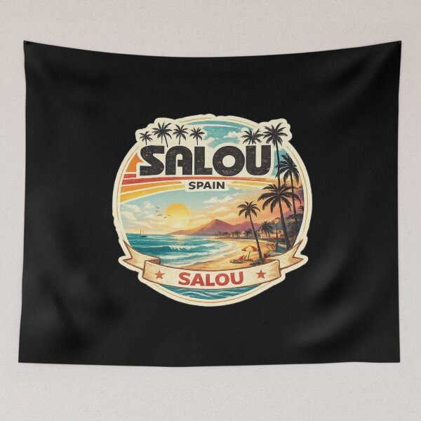 Item preview, Salou spain Tarragona Retro Rainbow designed and sold by Georain.