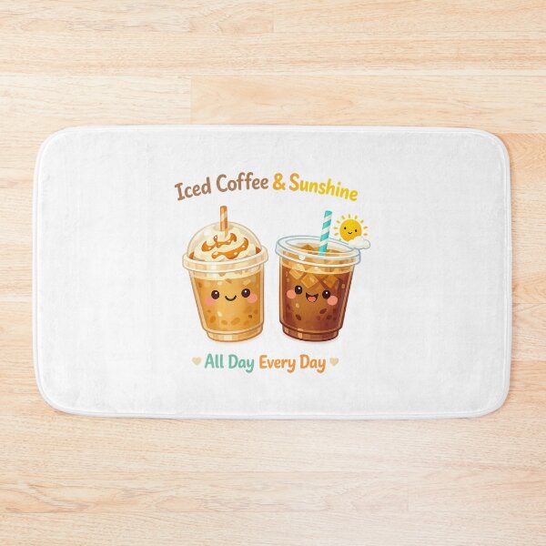 Item preview, Iced Coffee & Sunshine All Day Every Day designed and sold by LuveraxArt.