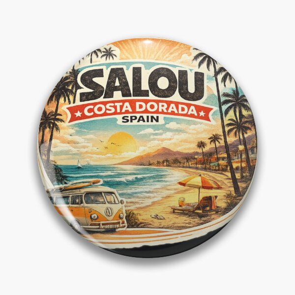 Item preview, Salou spain Tarragona Retro Rainbow designed and sold by Georain.