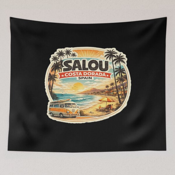 Item preview, Salou spain Tarragona Retro Rainbow designed and sold by Georain.