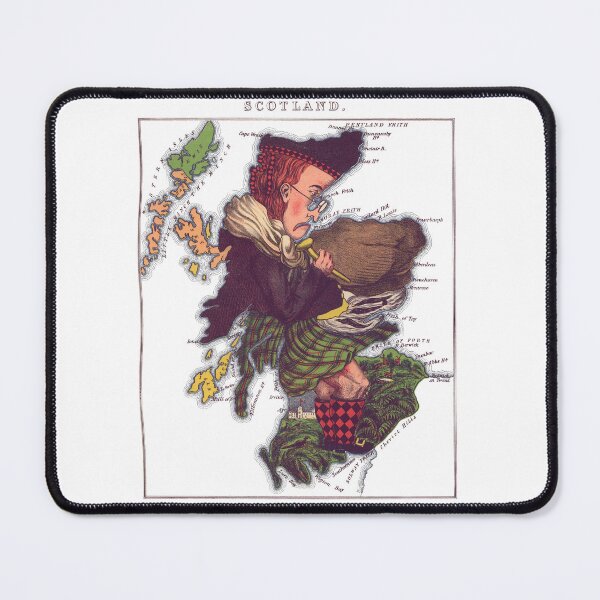 Item preview, Scotland Anthropomorphic Map - Vintage Whimsical Scottish Cartography designed and sold by Loom on the Loch.