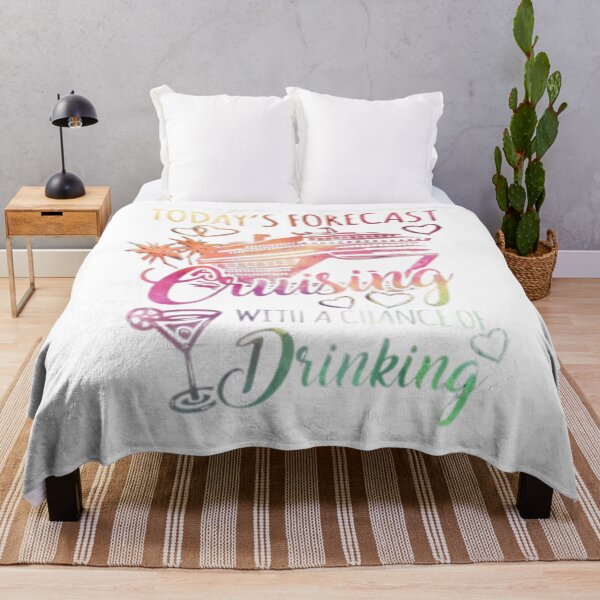 Item preview, Today’s Forecast Cruising With A Chance Of Drinking: Tropical Watercolor Cruise Ship Graphic designed and sold by Future Fashion 07.
