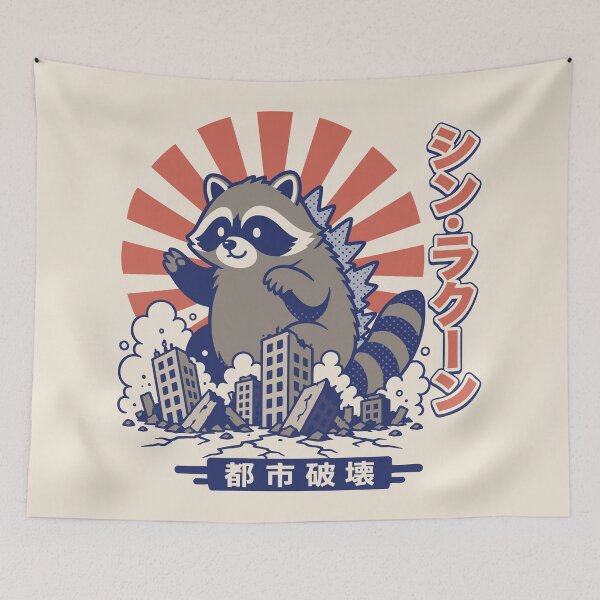 Item preview, Kaiju Raccoon Rampage designed and sold by CamaleonDesigns.