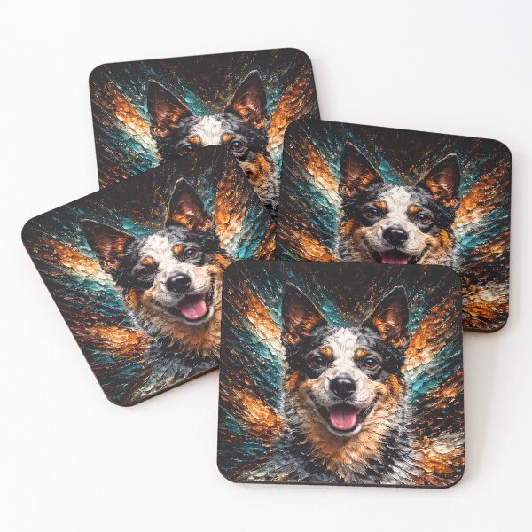 Item preview, Australian Cattle Dog Color Explosion Art designed and sold by Vista Atelier.