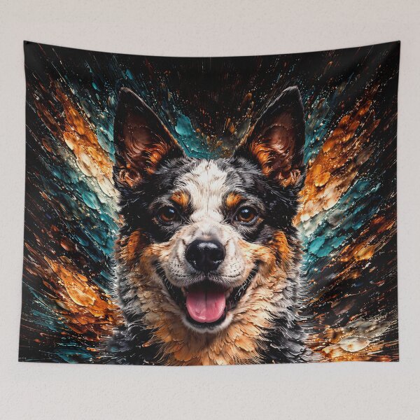 Item preview, Australian Cattle Dog Color Explosion Art designed and sold by Vista Atelier.