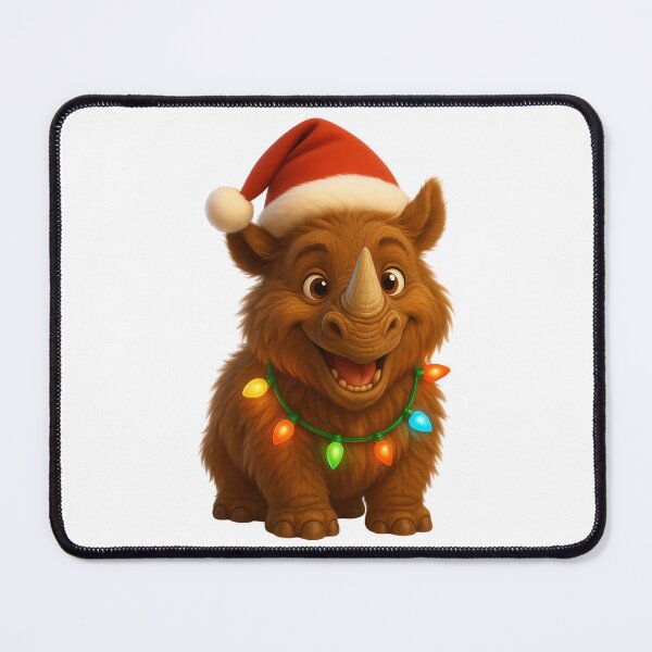 Item preview, Christmas Woolly Rhinoceros designed and sold by Sillytoe.