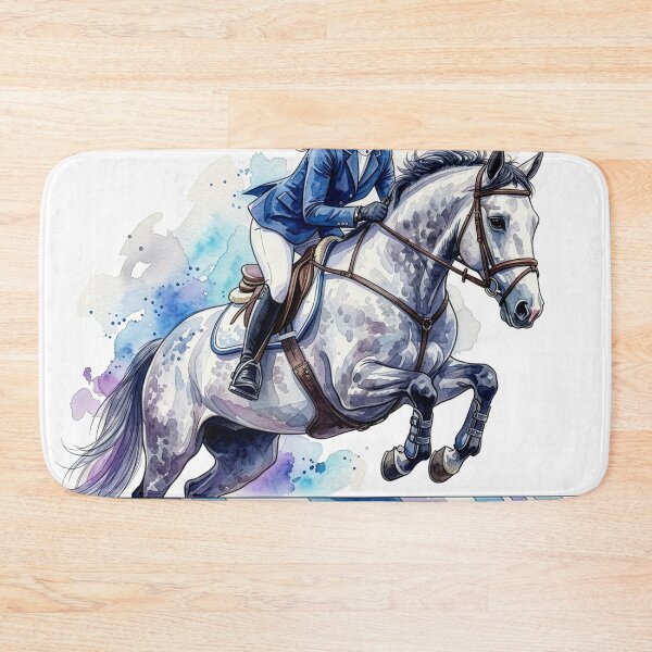 Item preview, Show Jumping Horse Watercolor Art designed and sold by Rutvain.