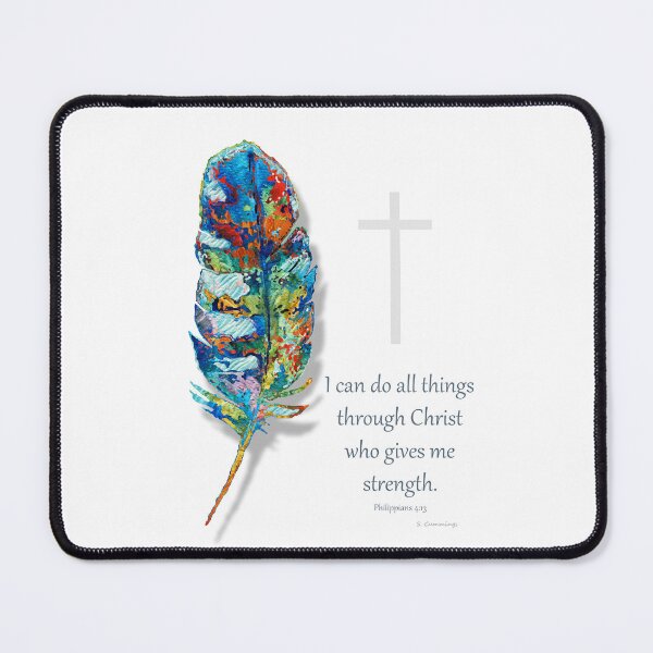 Item preview, Christian Strength Art Bible Verse Philippians 4 13 Gift designed and sold by Sharon Cummings Art.