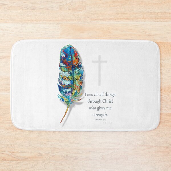 Item preview, Christian Strength Art Bible Verse Philippians 4 13 Gift designed and sold by Sharon Cummings Art.