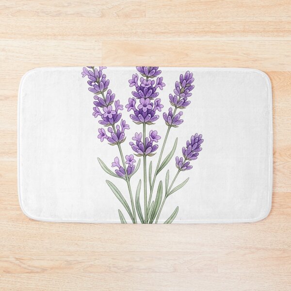 Artikelvorschau, Lavendelfarbene botanische Aquarell-Wandkunst entworfen und verkauft von Rutvain.