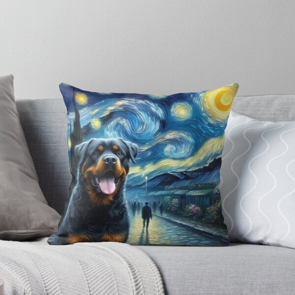Item preview, Rottweiler y la noche estrellada designed and sold by 123ks.
