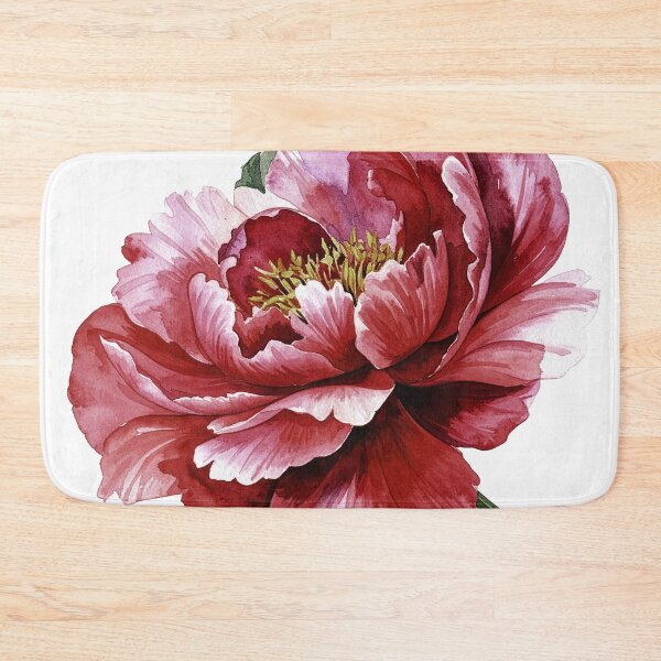 Item preview, Red Peony Watercolor Floral Wall Art designed and sold by Rutvain.