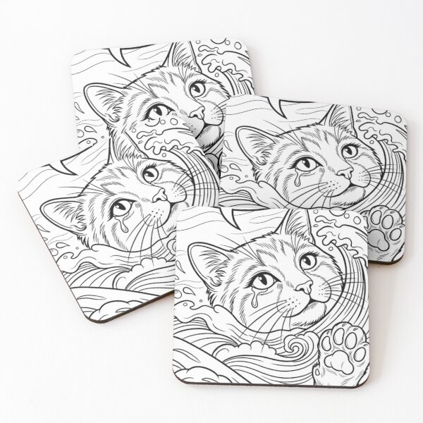 Item preview, Black and White Comic Cat designed and sold by BeardedFireworm.