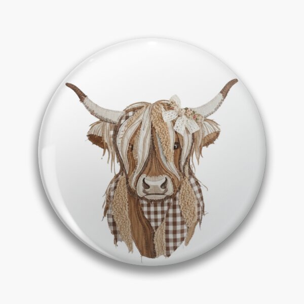 Item preview, Highland Cow Faux Yarn Shirt, Farmhouse Western Rustic Country Graphic Tee, Not Embroidered Cow Design designed and sold by MS Pod Studio.