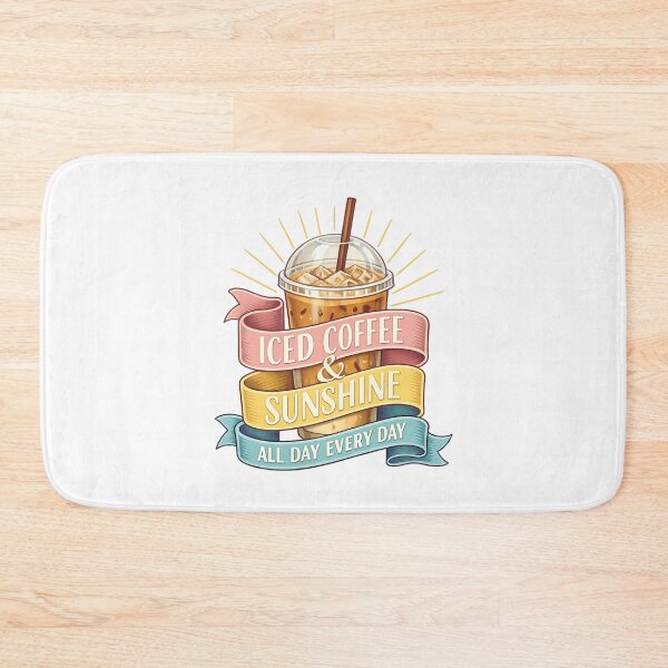Item preview, Iced Coffee & Sunshine All Day Every Day designed and sold by LuveraxArt.